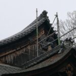 懸魚修復工事　醍醐寺理性院　取付　