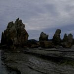 橋杭岩　干潮で近くまで歩けた　和歌山県串本町