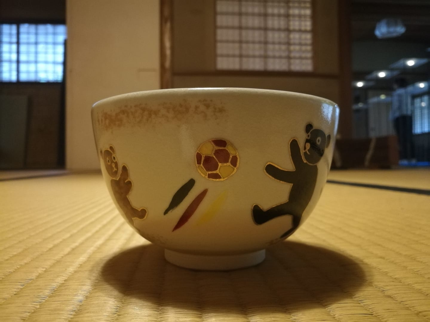 デイビッド・ベッカムがのんだ抹茶椀