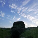 石舞台古墳の朝　奈良県明日香村　石の建造物