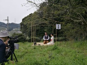 宇治茶の茶畑でお茶会 アル・アラビーヤTV収録 2017年4月 京都府和束町