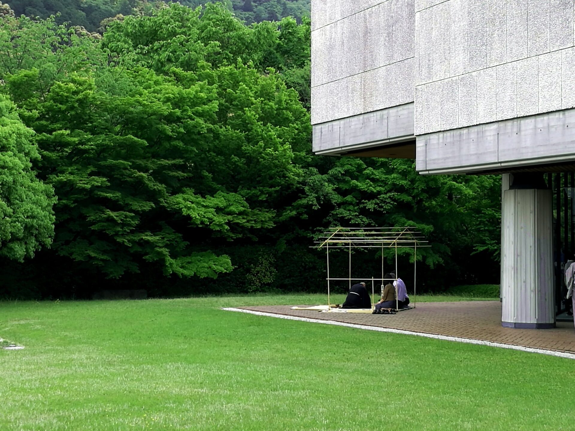 京都東山の借景を眺めながら新緑を楽しむ茶会　2017年5月　泉屋博古館