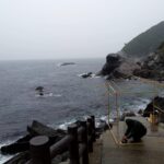 日本神話の聖地、オノコロ島で雨の中茶会　2015年9月　淡路島