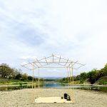鴨川中洲で帰庵茶会
