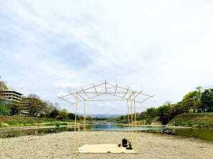 鴨川中洲で帰庵茶会
