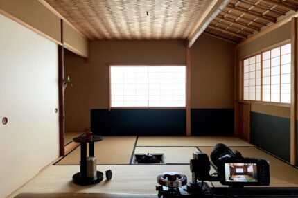 山中工務店茶室のプロモーション映像撮影