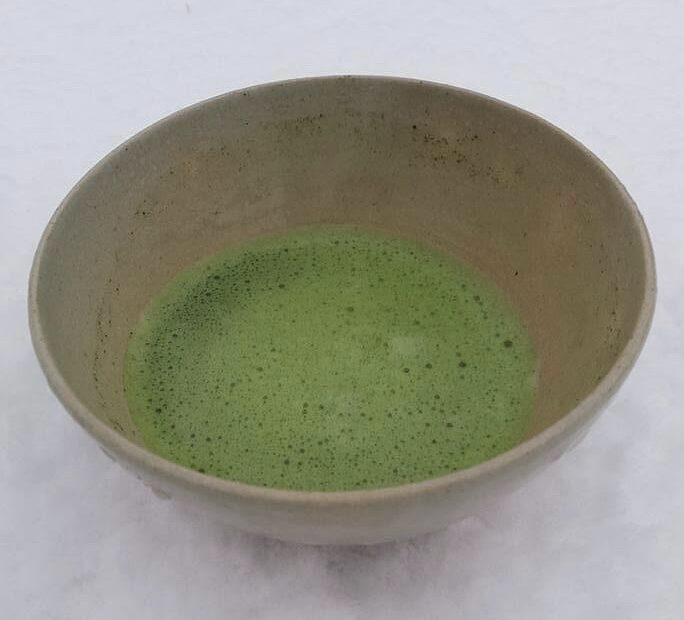 雪中茶会　雪と抹茶