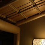 フランス・パリ１区　茶室建築　六覚庵　茶室庇の軒裏　Paris