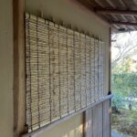 伊勢の茶室　連子窓、貴人口　簾取付工事