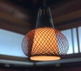 改修現場の古い照明器具