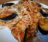 ナスのトマトソースパスタ